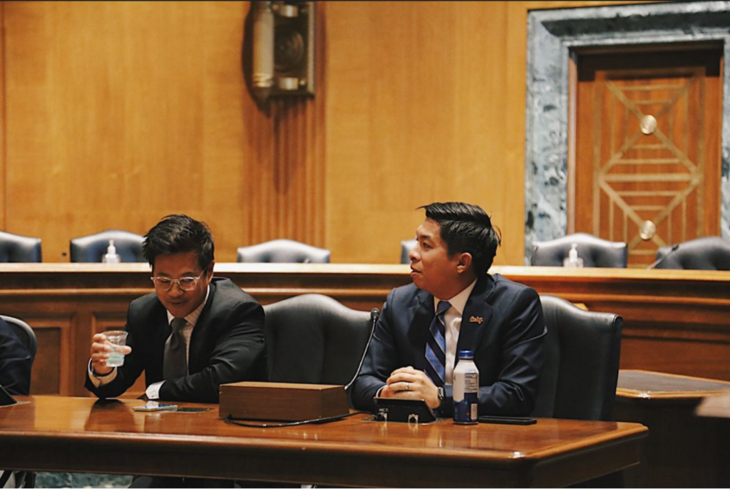 Eric Toda (left) and Marvin Chow (right) at Capitol Hill.