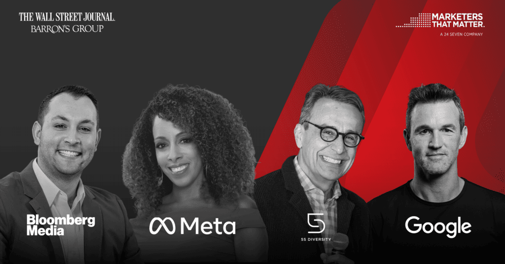 Chris Marino, Global Head of Media & Marketing Technology at Bloomberg Media and Lizette Williams, Global Head of Vertical Solutions Marketing at Meta with special co-hosts Antonio Lucio, Founder & Principal at 5S Diversity and Nick Drake VP of Marketing at Google 