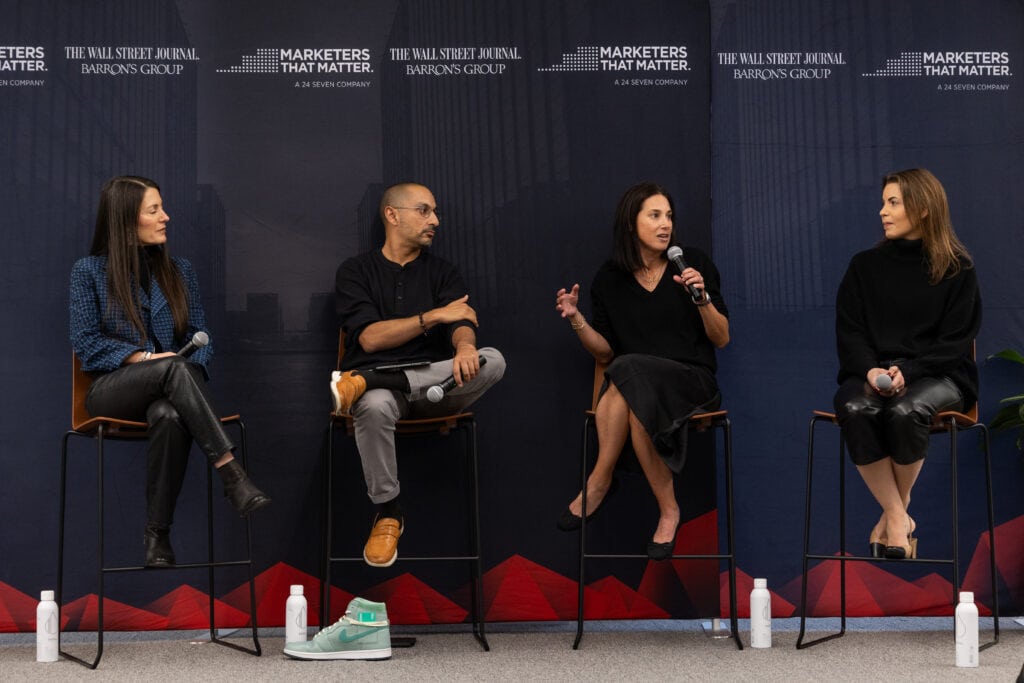 Kory Marchisotto, CMO, E.L.F. BEAUTY and President of KEYS SOULCARE; Vineet Mehra, CMO, Chime; Jamie Gersch, CMO Rothy's; and Michelle Taite, CMO, Intuit Mailchimp at the Chime Forum on Community-Driven Disruption