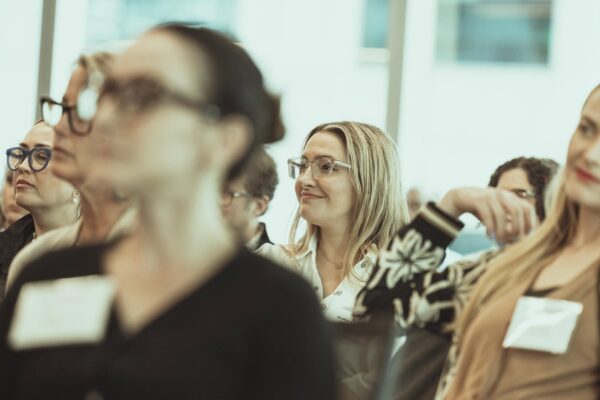 Photo shows audience members listening to the panel discussion at the MTM Forum at Sephora