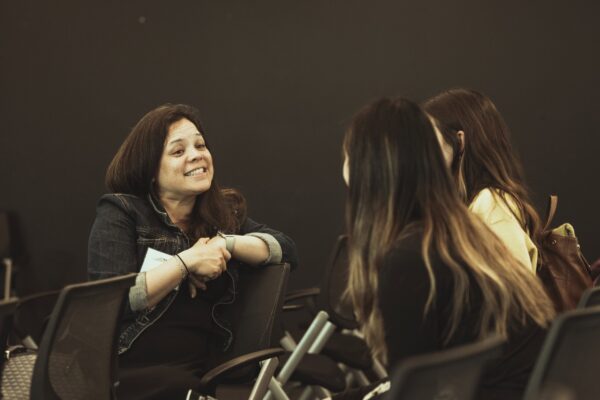 Photo shows attendees networking at the MTM Forum at Sephora