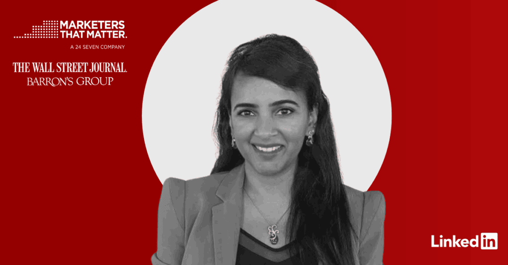 Graphic shows Akriti Gupta, Global Growth & Lifecycle Marketing Director at LinkedIn