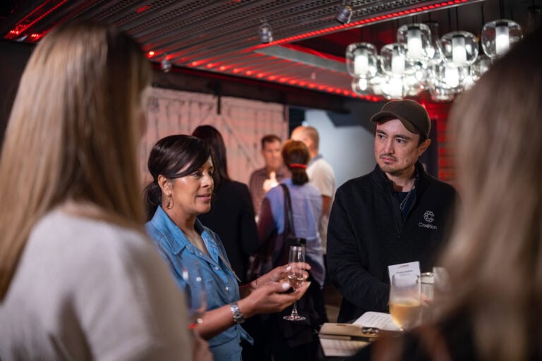 Image shows attendees of MTM Table Talks: AI x Marketing Roundtables event in San Francisco on September 18, 2025.