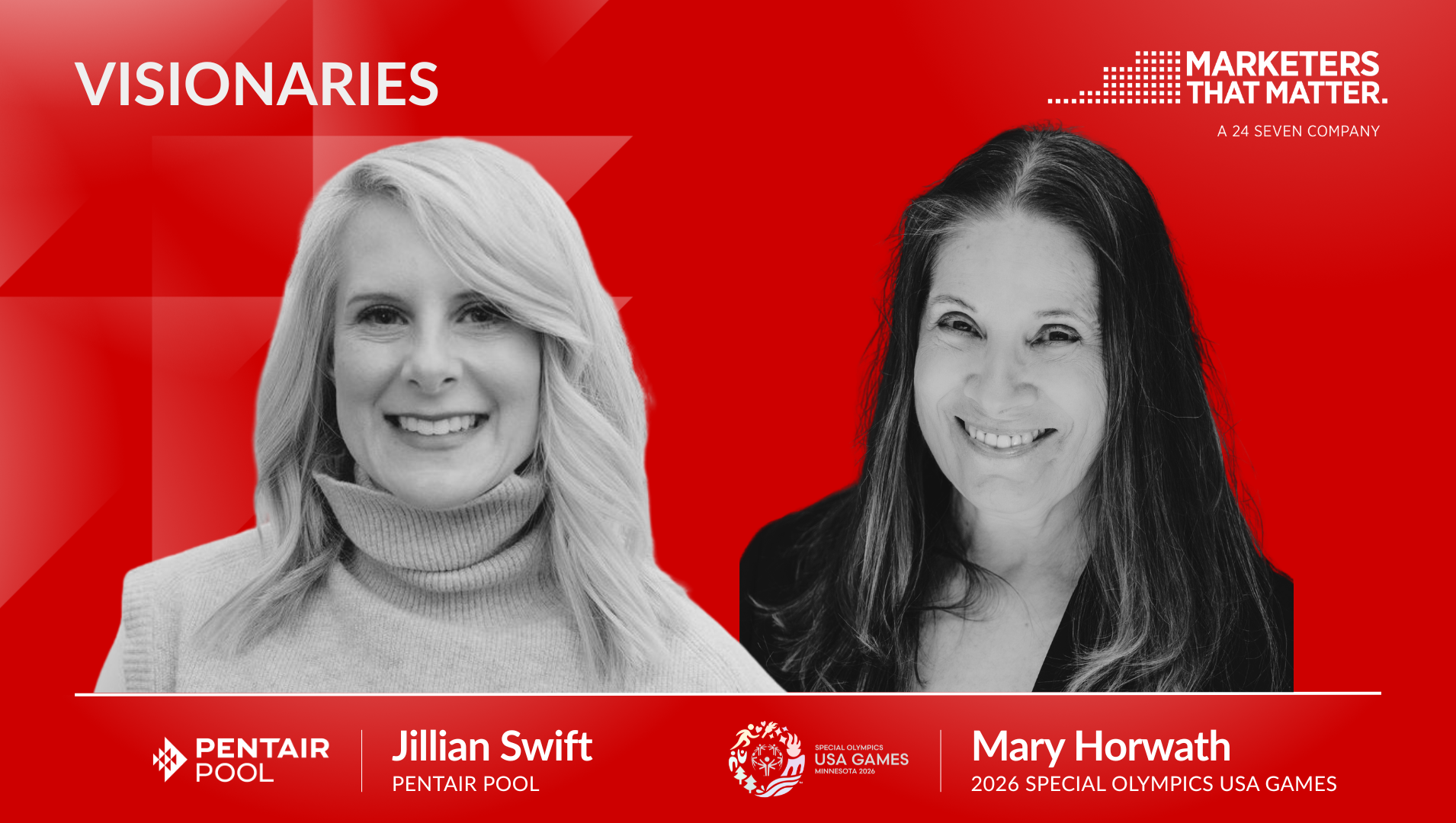 Mary Horwath of 2026 Special Olympics USA Games and Jillian Swift of Pentair Pool