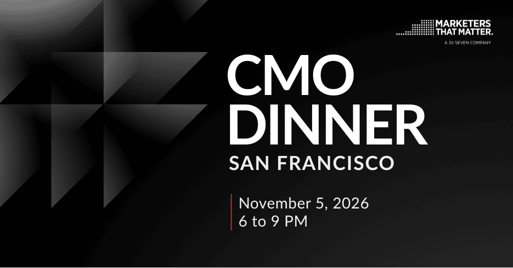MTM CMO Dinner, San Francisco - Nov 5, 2026